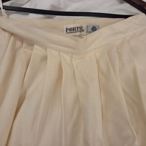 Cream A-Line Skirt